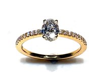 Ringe Fabio Collection Dame Form in Gelbgold Diamante AN068#OVA.50OGLU